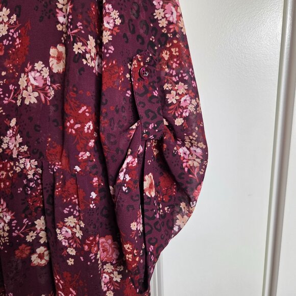 Torrid Burgundy Floral Lexie Top - Picture 7 of 13